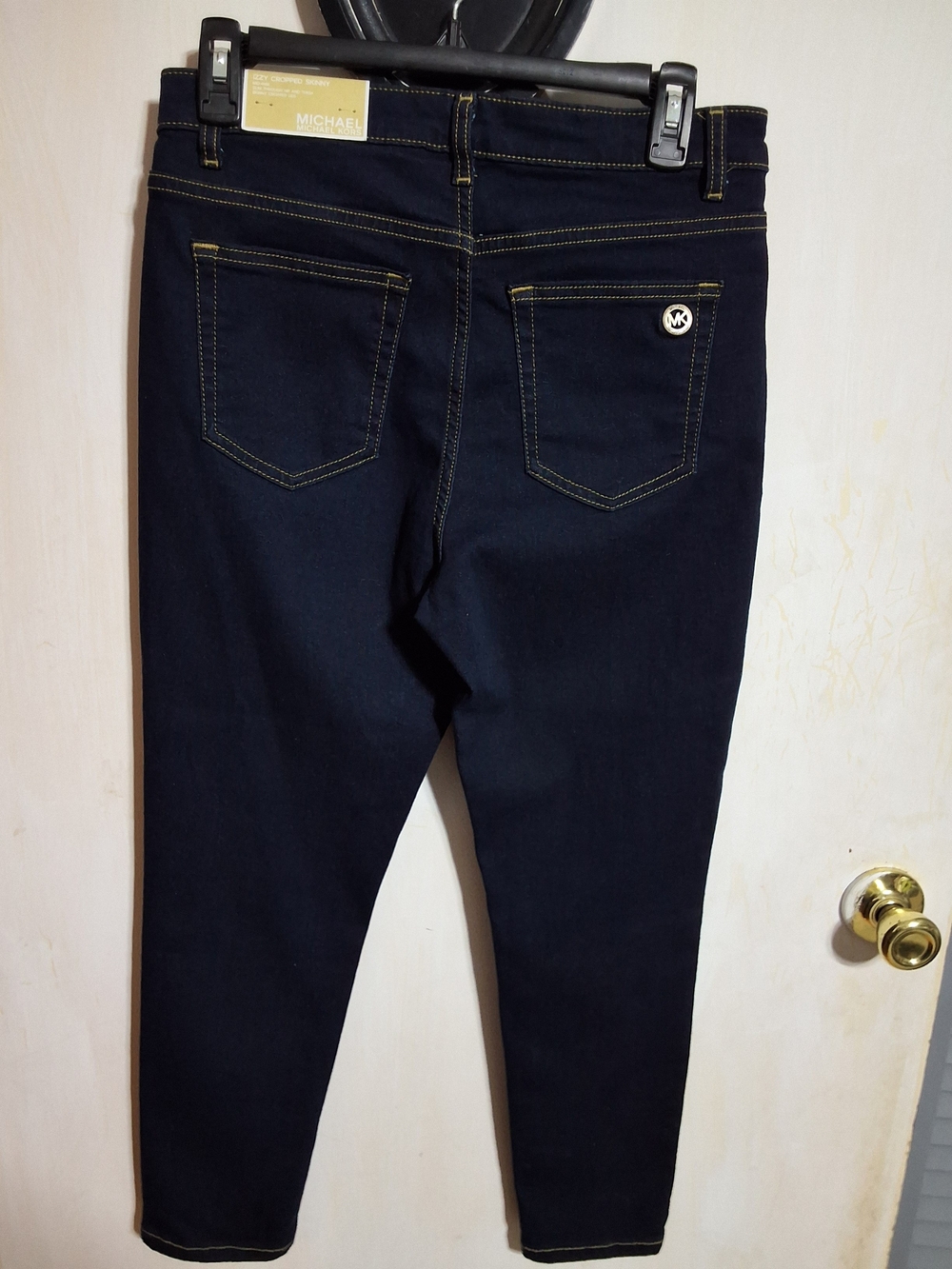 Michael Kors Navy Skinny Stretch Jeans with Contrast Stitching